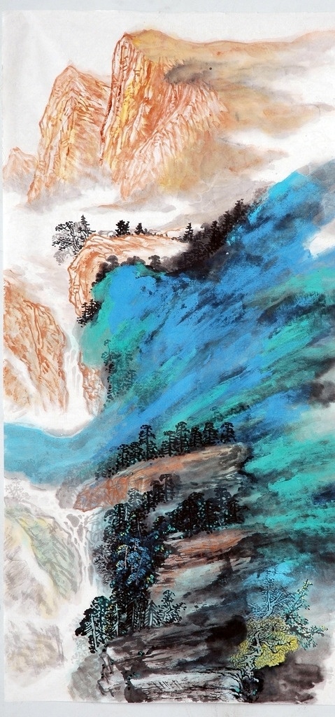 水墨山水画 工笔山水画 山水画 国画 水墨画 写意山水画 中国山水画 山水国画 山水风景 风景画 仿古画 古画 文化艺术 绘画书法