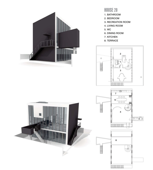 时尚 房子 外观 建筑 模型 3d模型素材 建筑模型