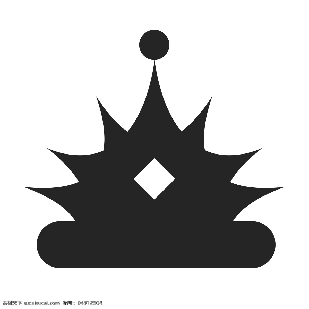 剪影 头 戴 菱形 点缀 皇冠 图标 黑色 头戴 镶嵌 钻石 至高荣耀 皇室贵族 vip 会员 无价 高贵