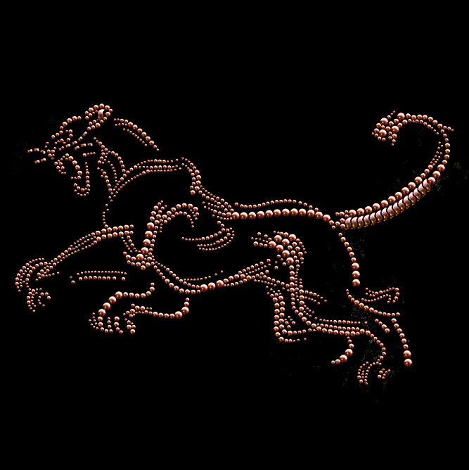 烫钻 动物 猎豹 免费素材 面料图库 服装图案 黑色
