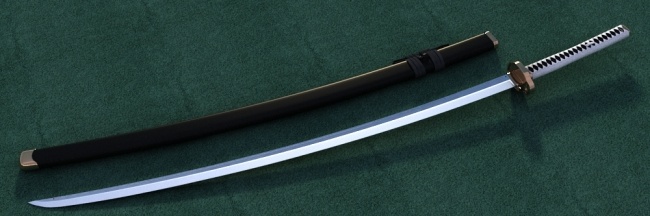 绯 心 大 蛇 丸 刀 模型 3d模型 刀剑 3d模型素材 游戏cg模型