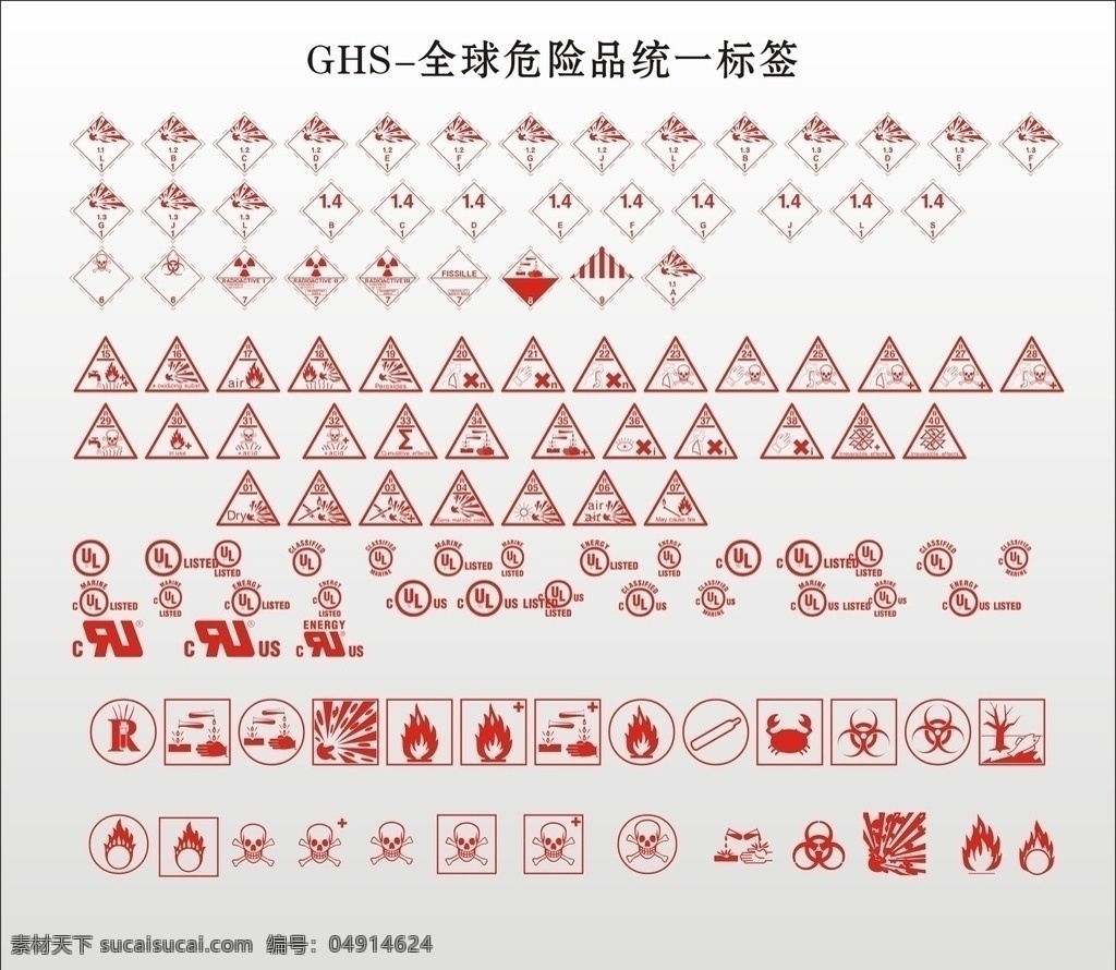 ghs 全球 危险品 标识 图标 危险 安全 标签 通用标识 红色 矢量 公共标识标志 标识标志图标