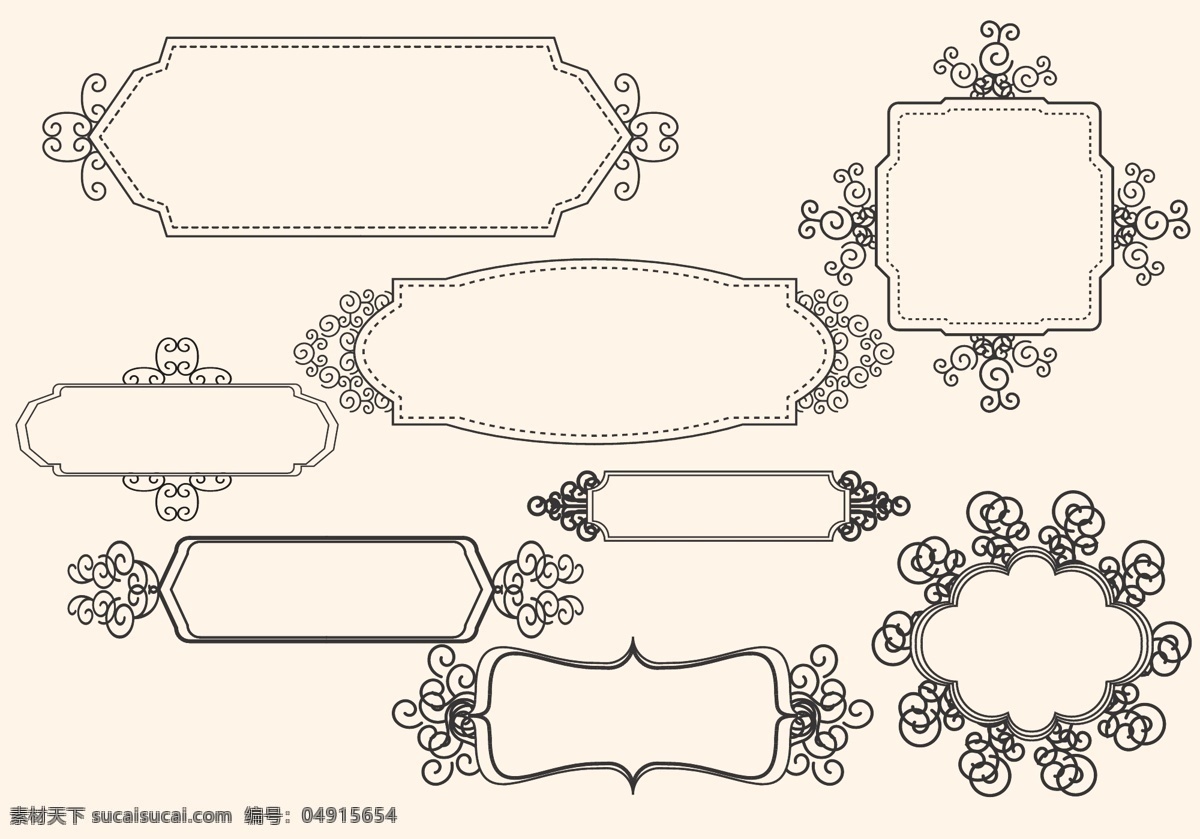 复古 花纹 花边 花边素材 花纹花边 复古花纹 花纹设计 矢量素材 边框 花纹边框
