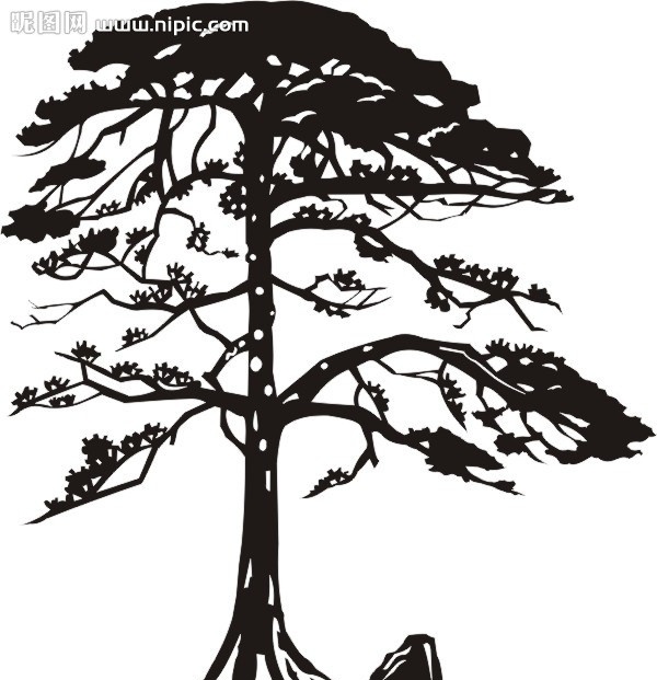 矢量松树 树 矢量图 自然景观 自然风景 矢量图库 植物 松树 树木树叶 生物世界 矢量