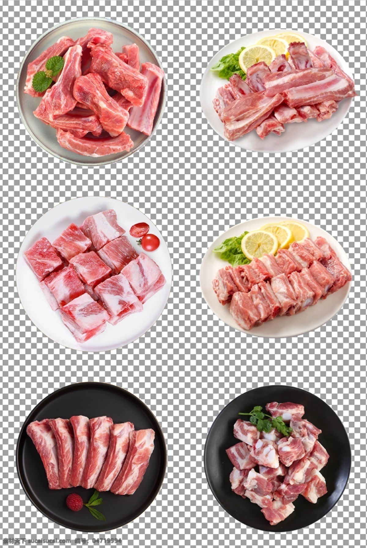 排骨块图片 新鲜 猪肉 排骨块 生鲜 免抠 无背景 免抠图 抠图 元素 透明 通道 png免抠图 分层