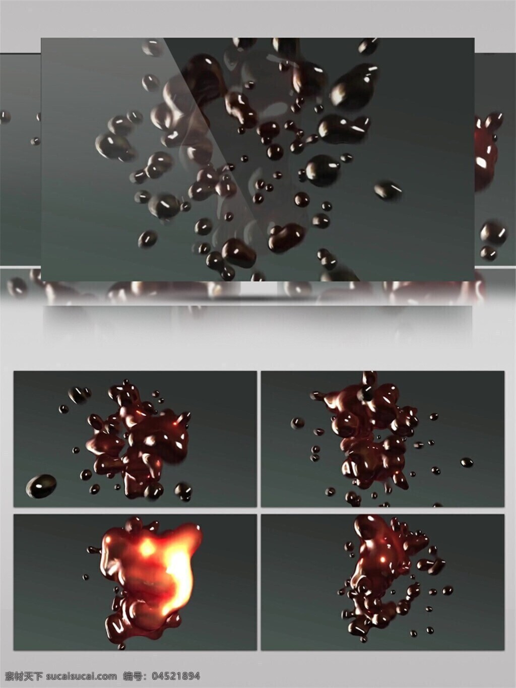 红色 火光 岩浆 高清 视频 动态视频素材 科技感 起火 视频素材 水滴