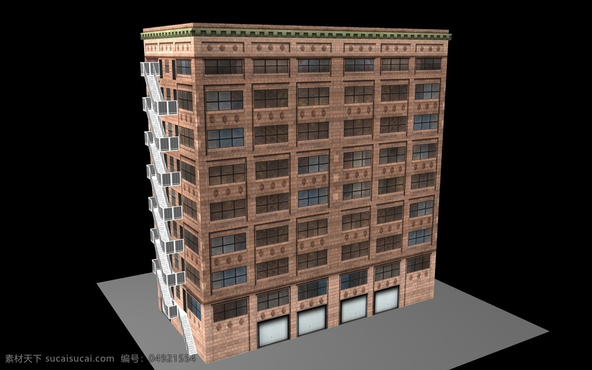简约 楼房 场景 模型 max fbx