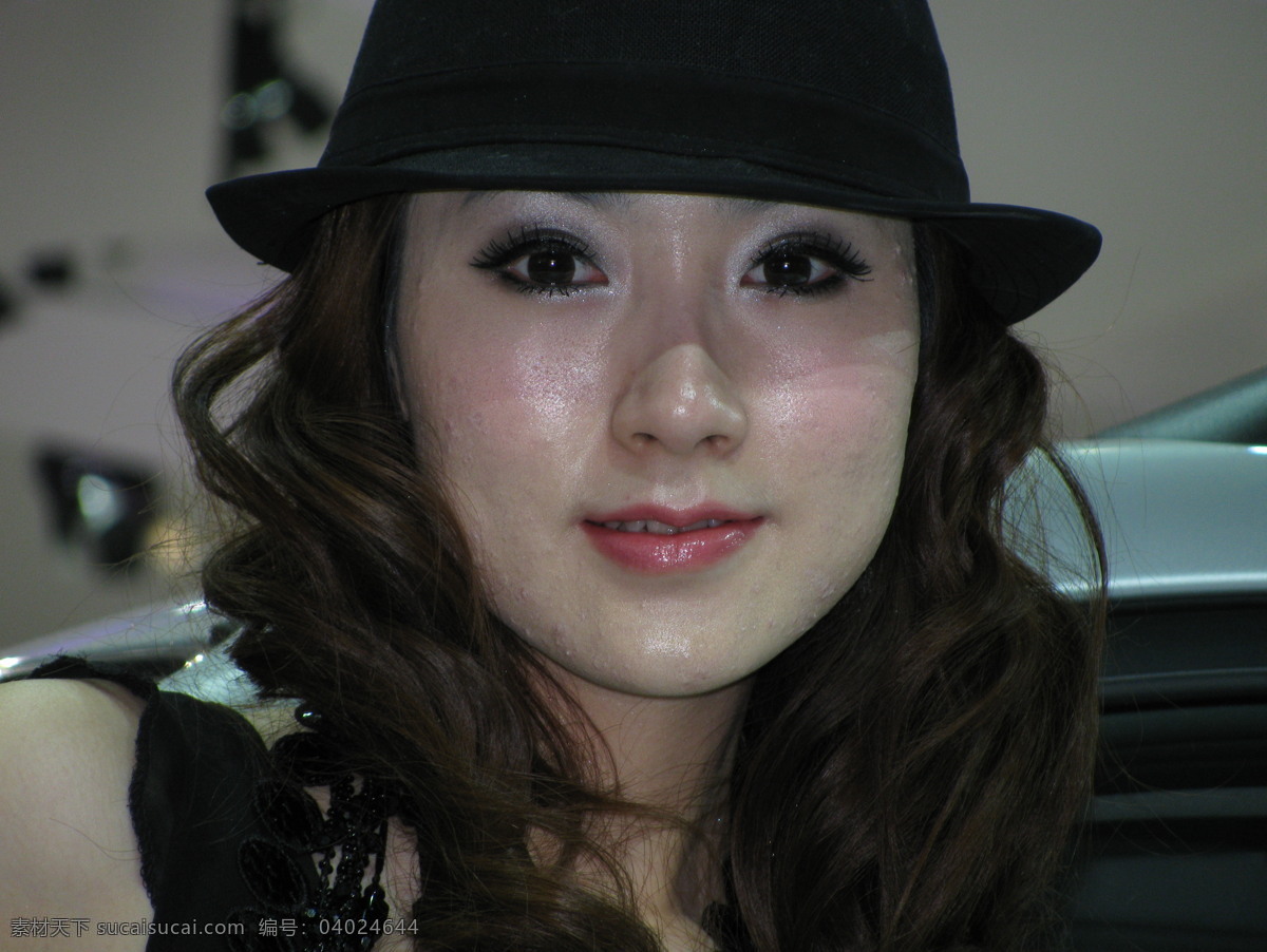 2008 广州国际车展 车展模特 车展 女性女人 人物图库