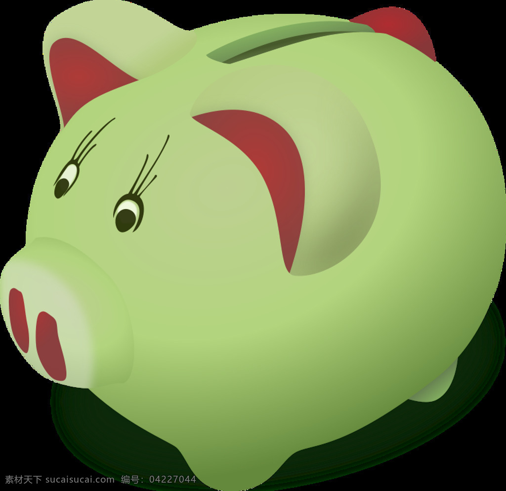 扑满免费下载 绿 钱 小猪 银行 硬币 猪 inkscape 扑满 仔猪 抢劫 插画集