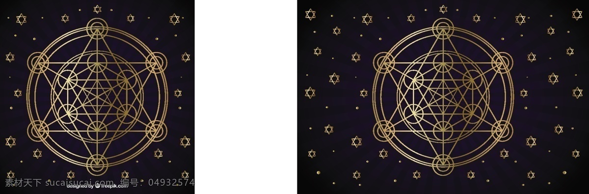 金色 几何图形 抽象的 星 金 几何 线条 形状 点 紫 装饰 抽象 标志 元素 外形 精神