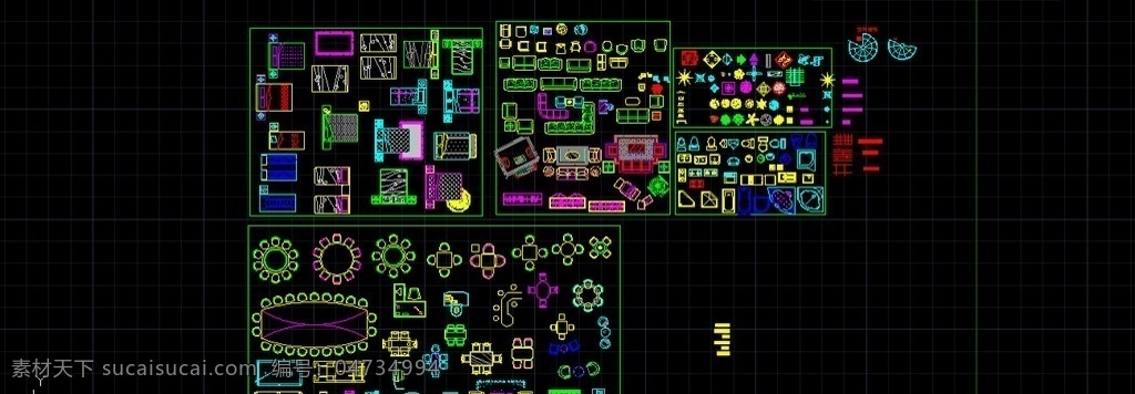 室内 cad 家具 平面 家具图库 沙发 浴缸 电视柜 衣柜 环境设计 室内设计 dwg