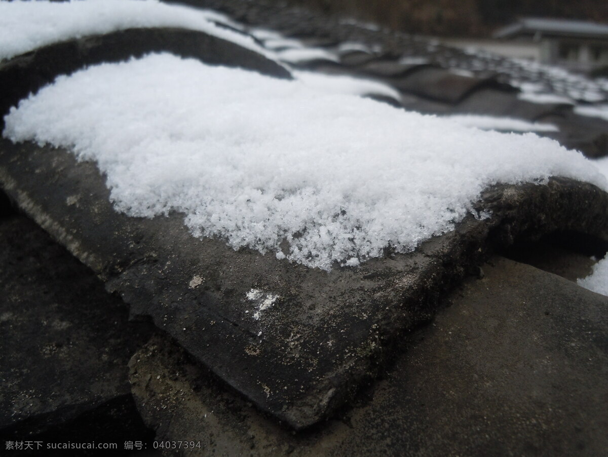 瓦片上的雪 瓦片积雪 积雪 瓦片 下过雪的瓦片 雪后 生活百科 生活素材