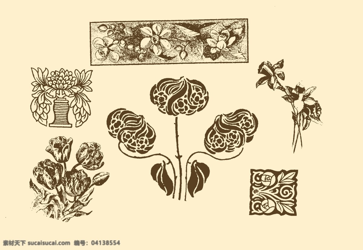 分层 版画 插画 插图 风光 钢笔画 黑板报 简笔画 植物 装饰画 模板下载 植物装饰画 图案 源文件 插画集