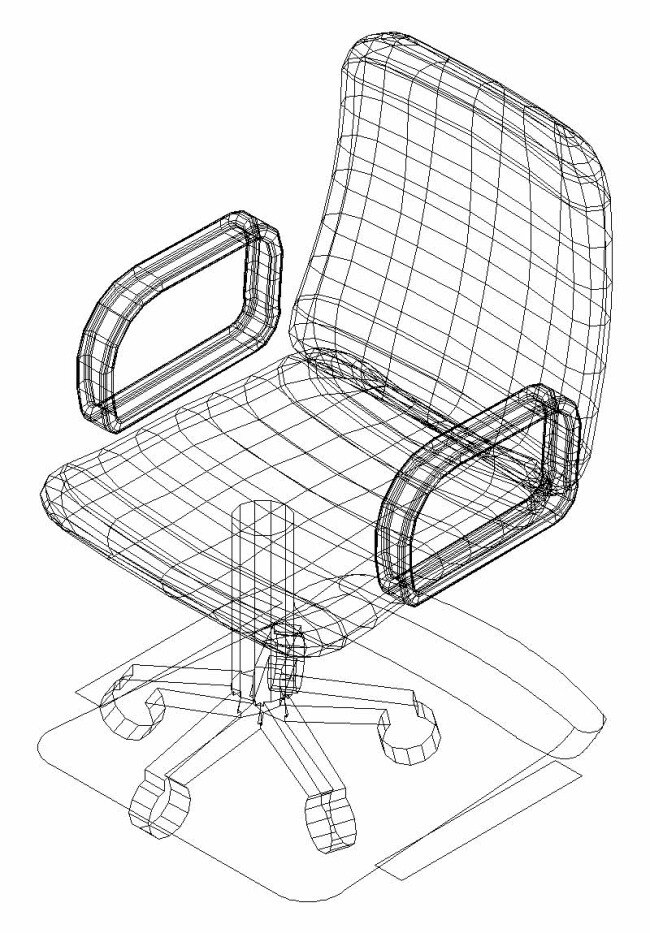 矮 背 转椅 3d cad 办公 办公室 模型 座椅 矮背 cad素材