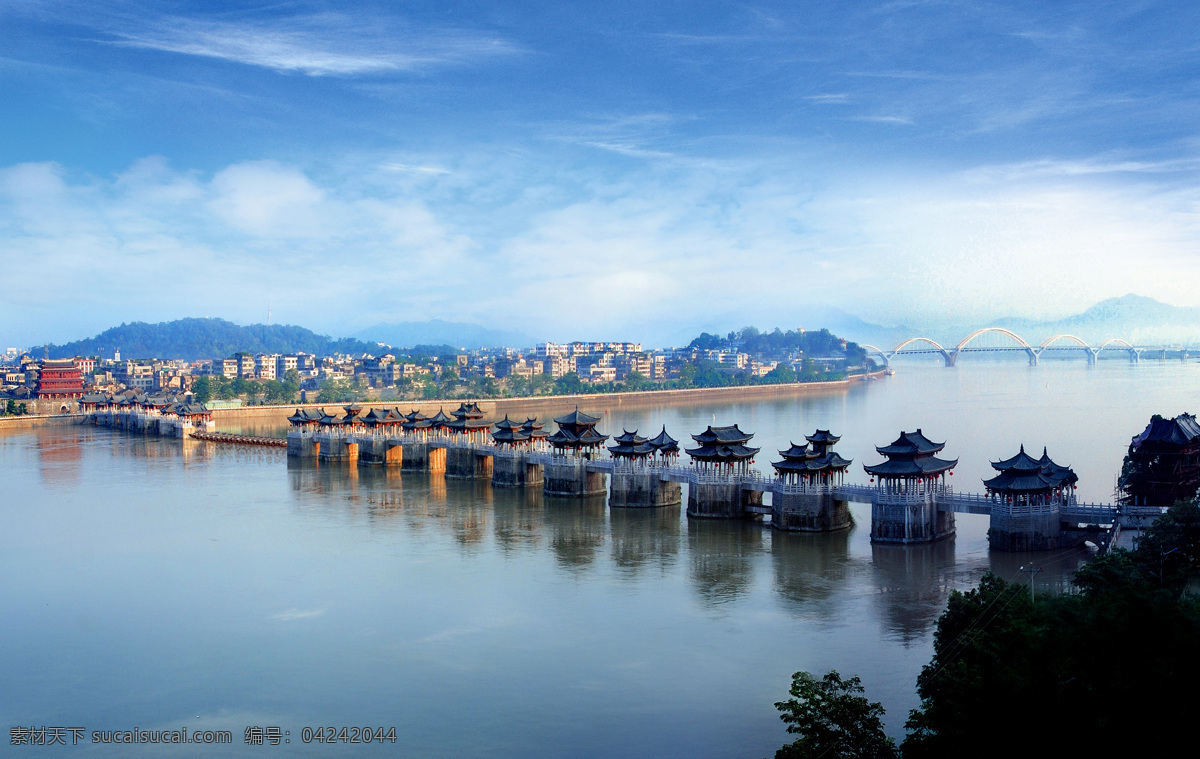 潮州风景 湘子桥 自然景观 风景名胜 摄影图库