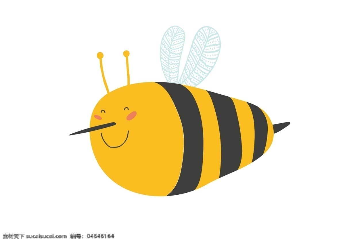 可爱 卡通 蜜蜂 矢量 装饰 矢量素材 背景素材 设计素材