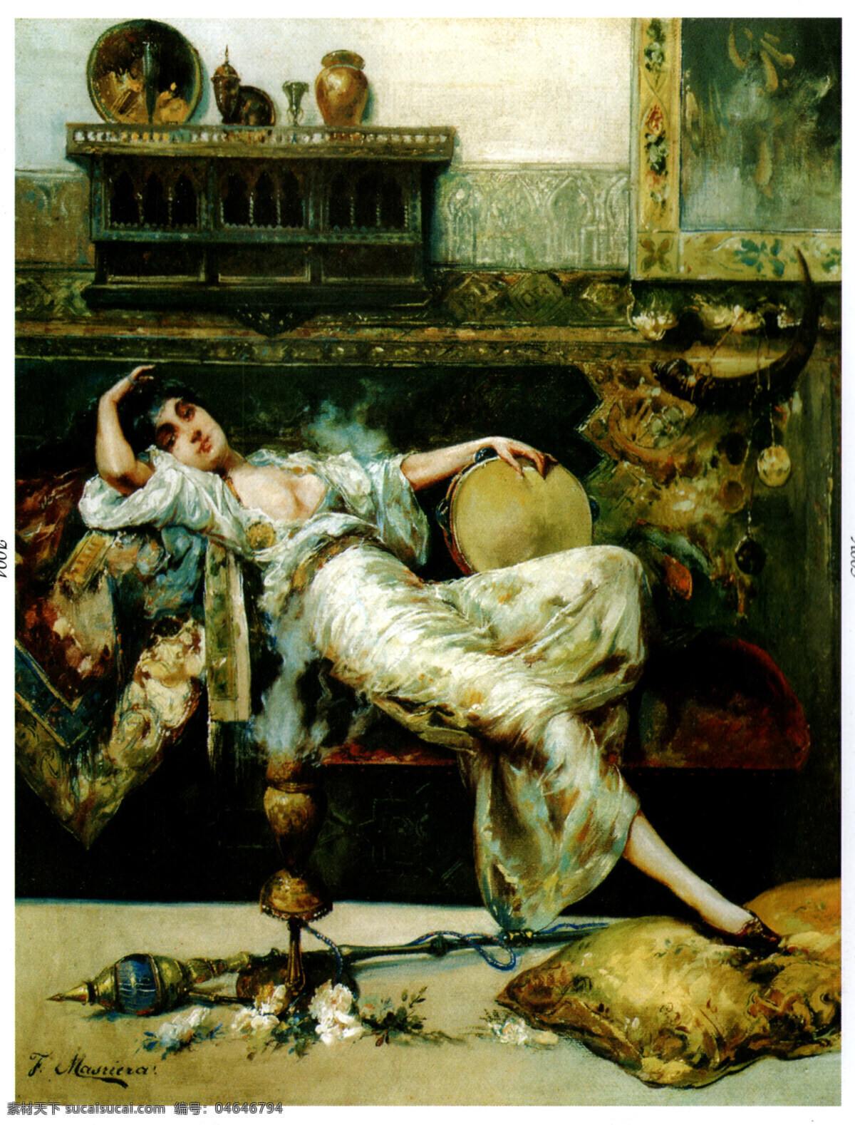 吉普赛 女郎 绘画书法 女巫 文化艺术 油画 吉普赛女郎 坐像 躺 躺卧 装饰素材