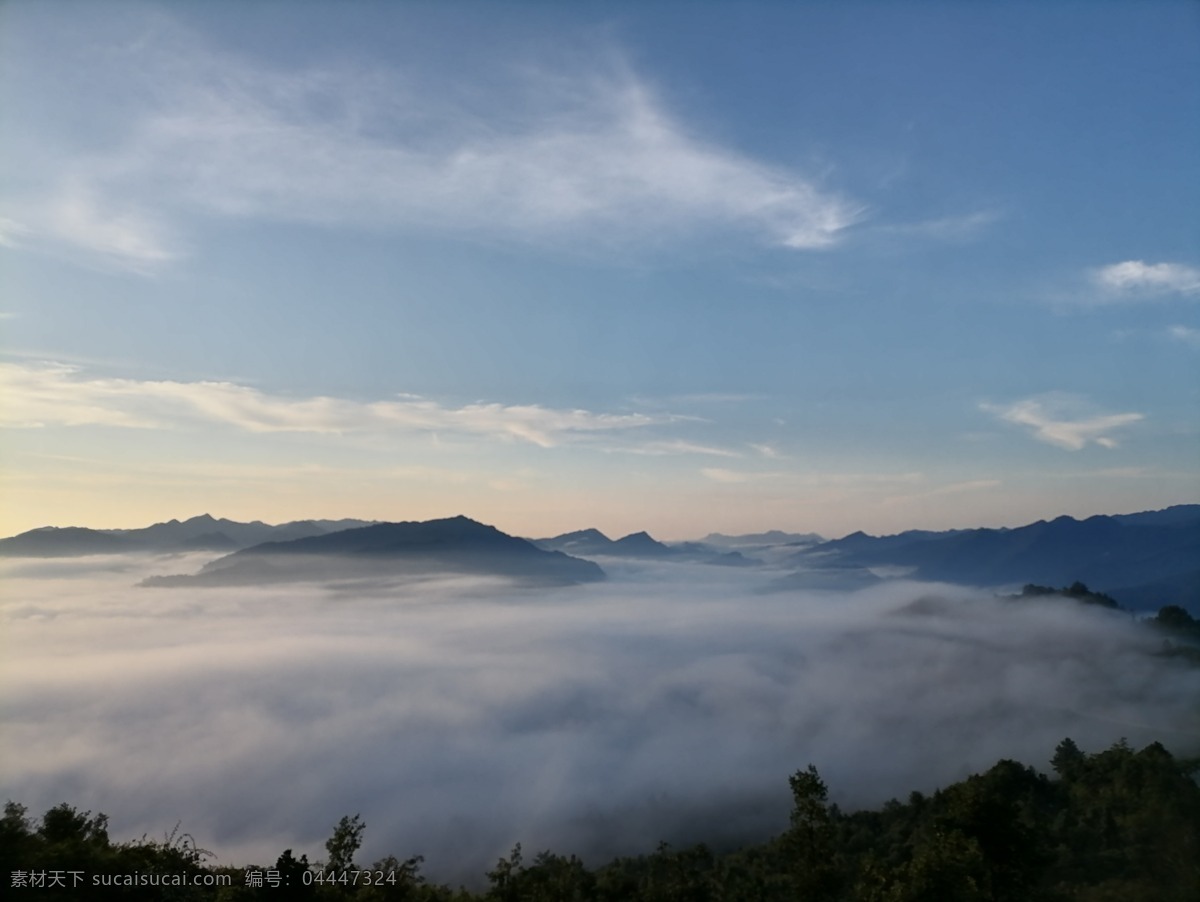 日出 云海 仙雾缭绕 家乡清晨 高山 自然景观 山水风景