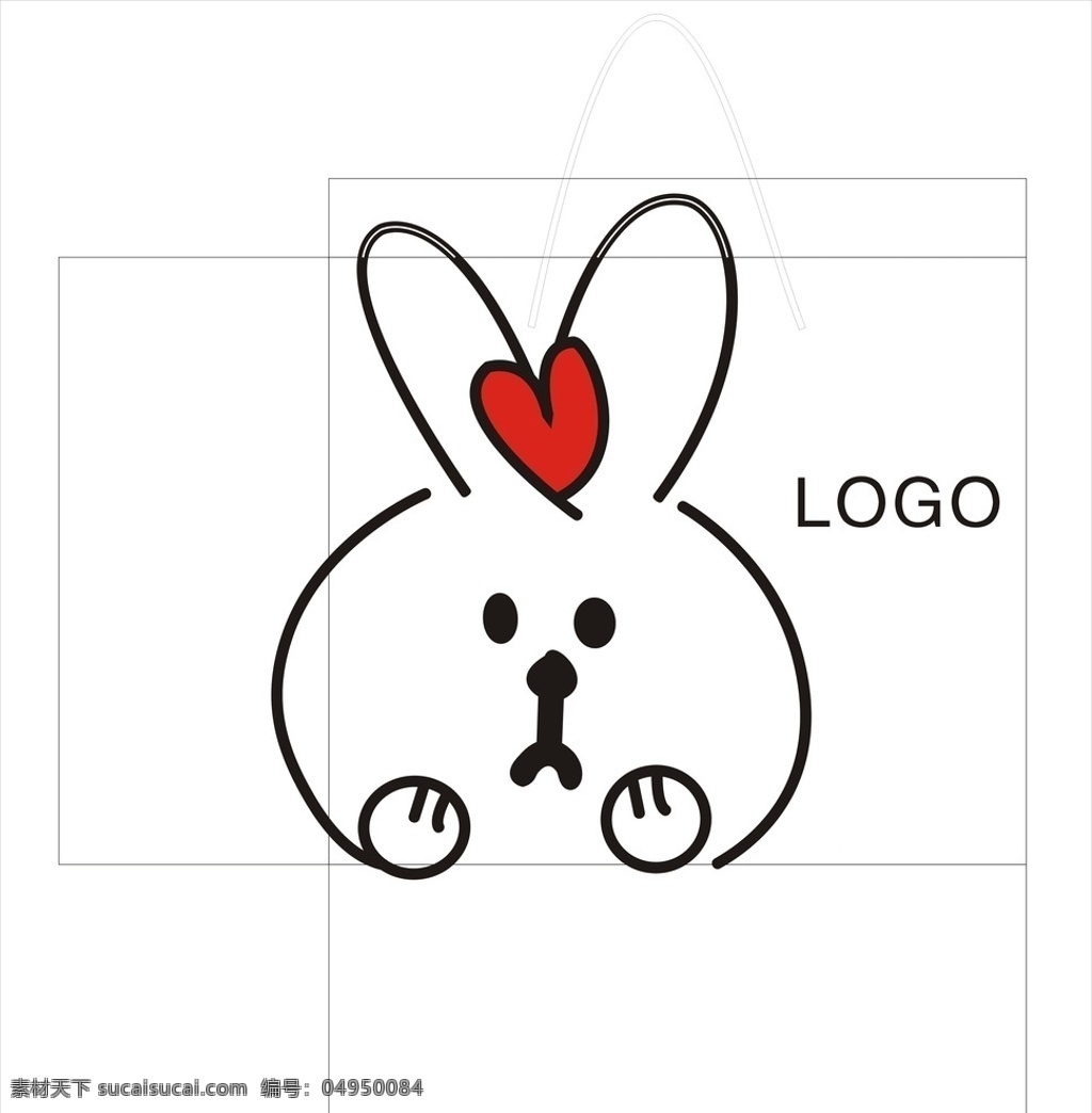 2017 新款 纸袋 欧韩纸袋兔子 兔子纸袋 韩版纸袋 兔子耳朵 竖起来