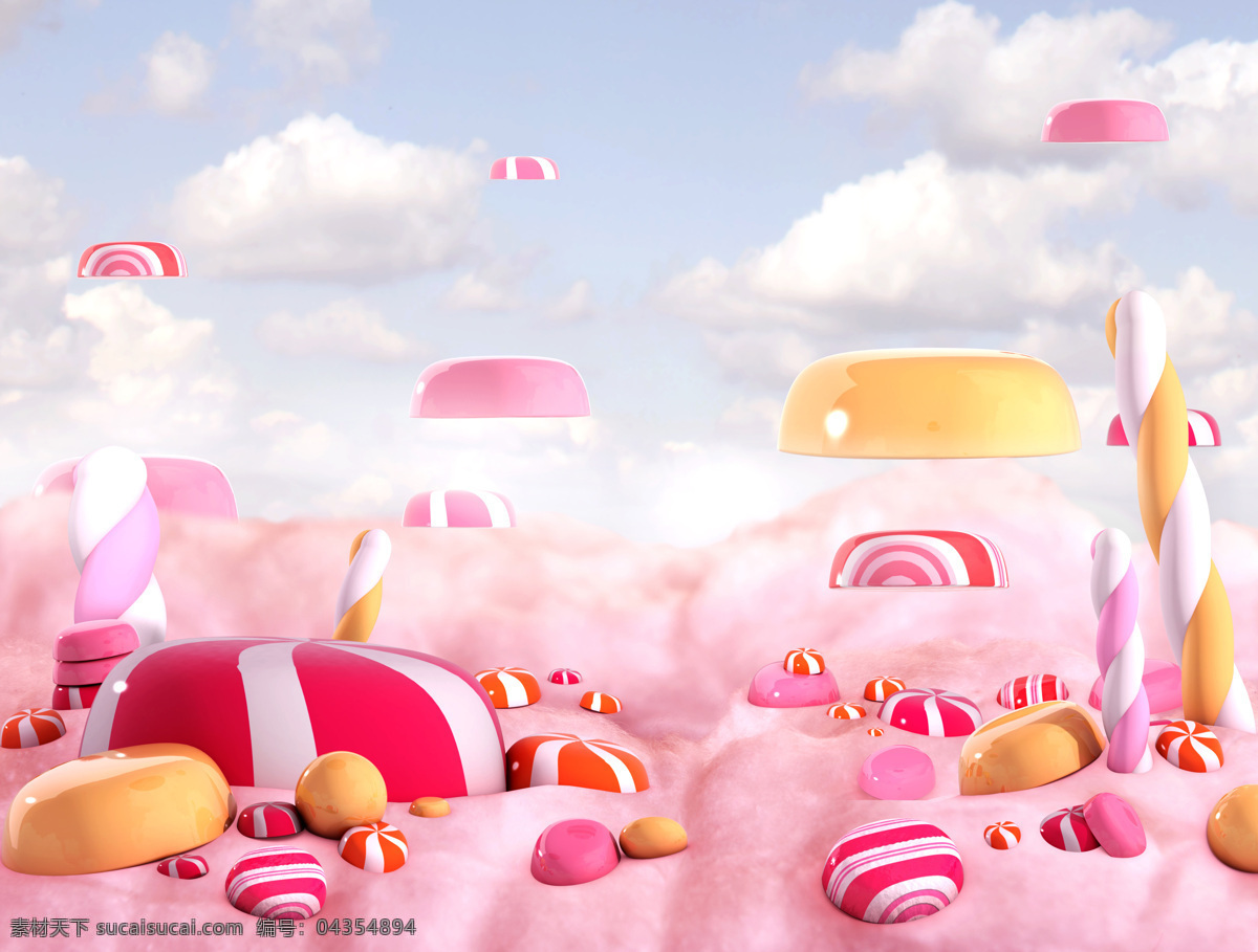 彩色 糖果 美食 背景 食物 卡通背景 天空 其他类别 生活百科