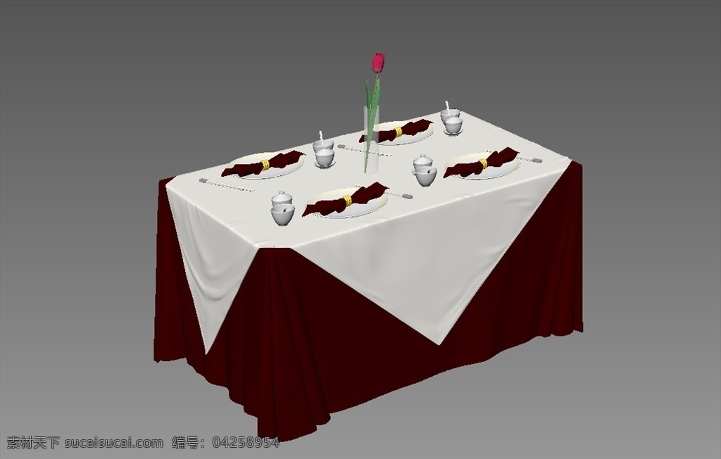家用餐桌模型 家用方形餐桌 方形餐桌模型 方形桌椅模型 餐桌餐椅模型 3d设计 室内模型 max