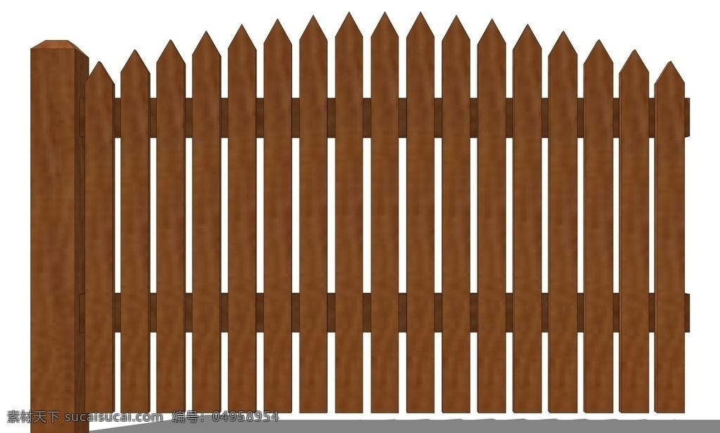 su栅栏模型 木质栅栏 花园设计 菜园栅栏 庭院设计 护栏模型 别墅设计 su小品 环境设计 园林设计 skp