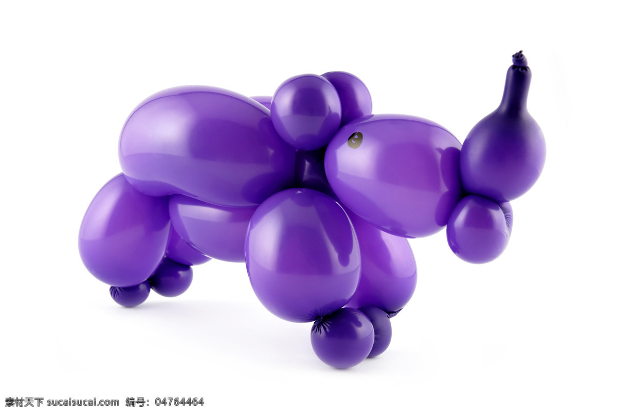 紫色 可爱 气球 动物 气球动物 卡通动物 书画文字 文化艺术 紫色气球 陆地动物 生物世界 白色