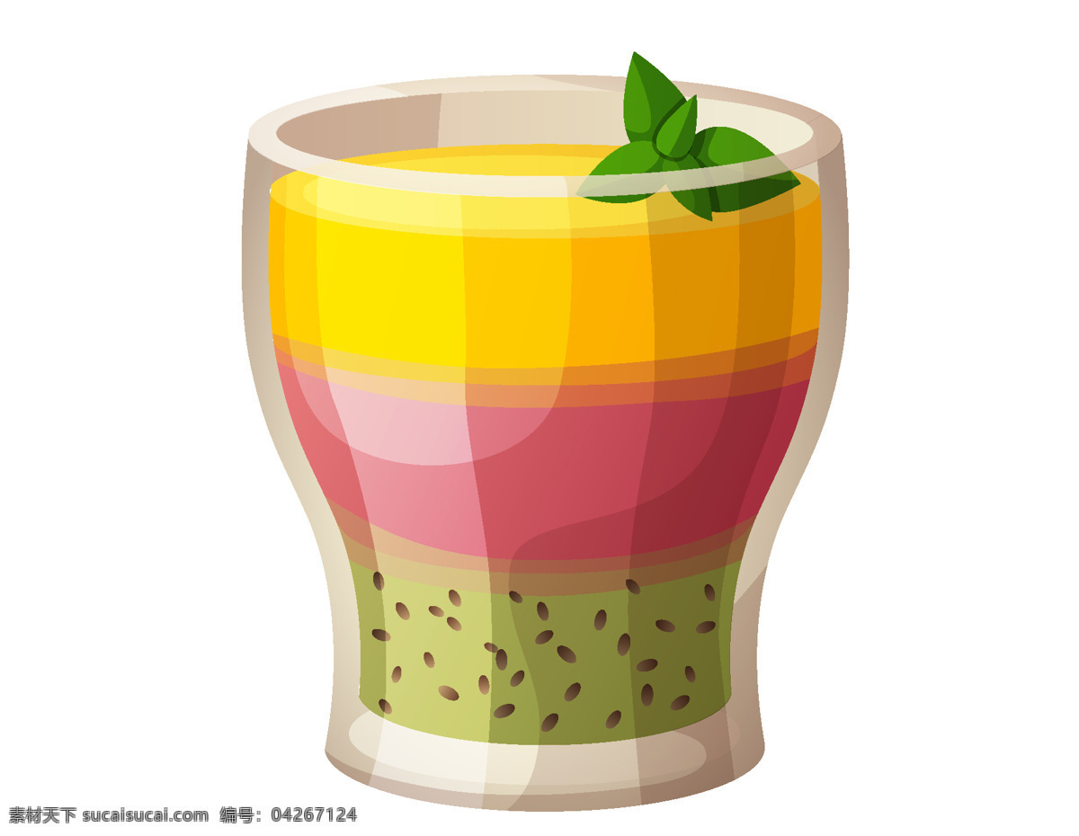 矢量 水果汁 元素 彩色 夏季饮品 ai元素 免扣元素