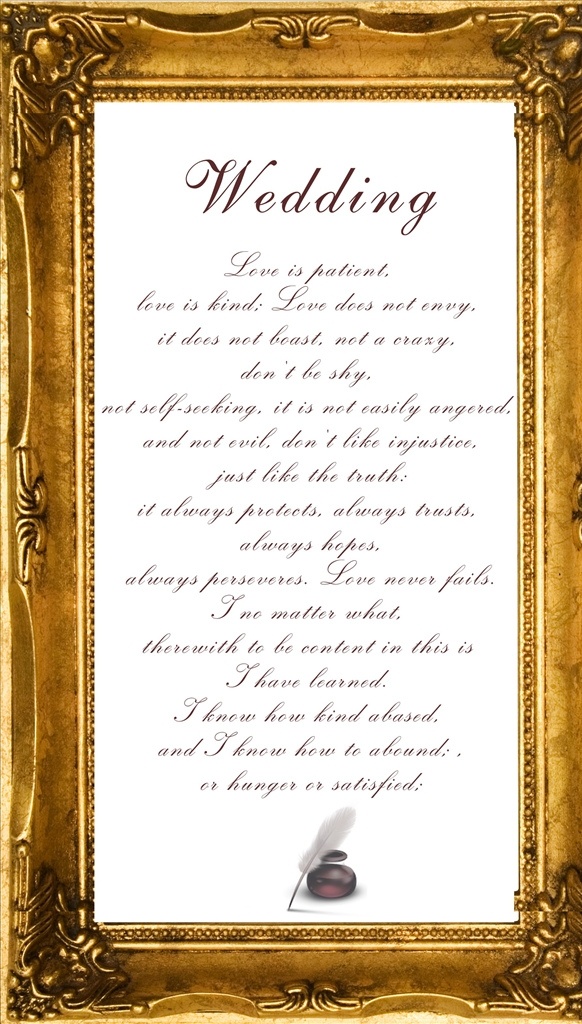 婚礼素材 金色相框 欧式相框 水墨瓶 羽毛 婚礼誓词 婚礼英文 主舞台背板 主舞台誓词