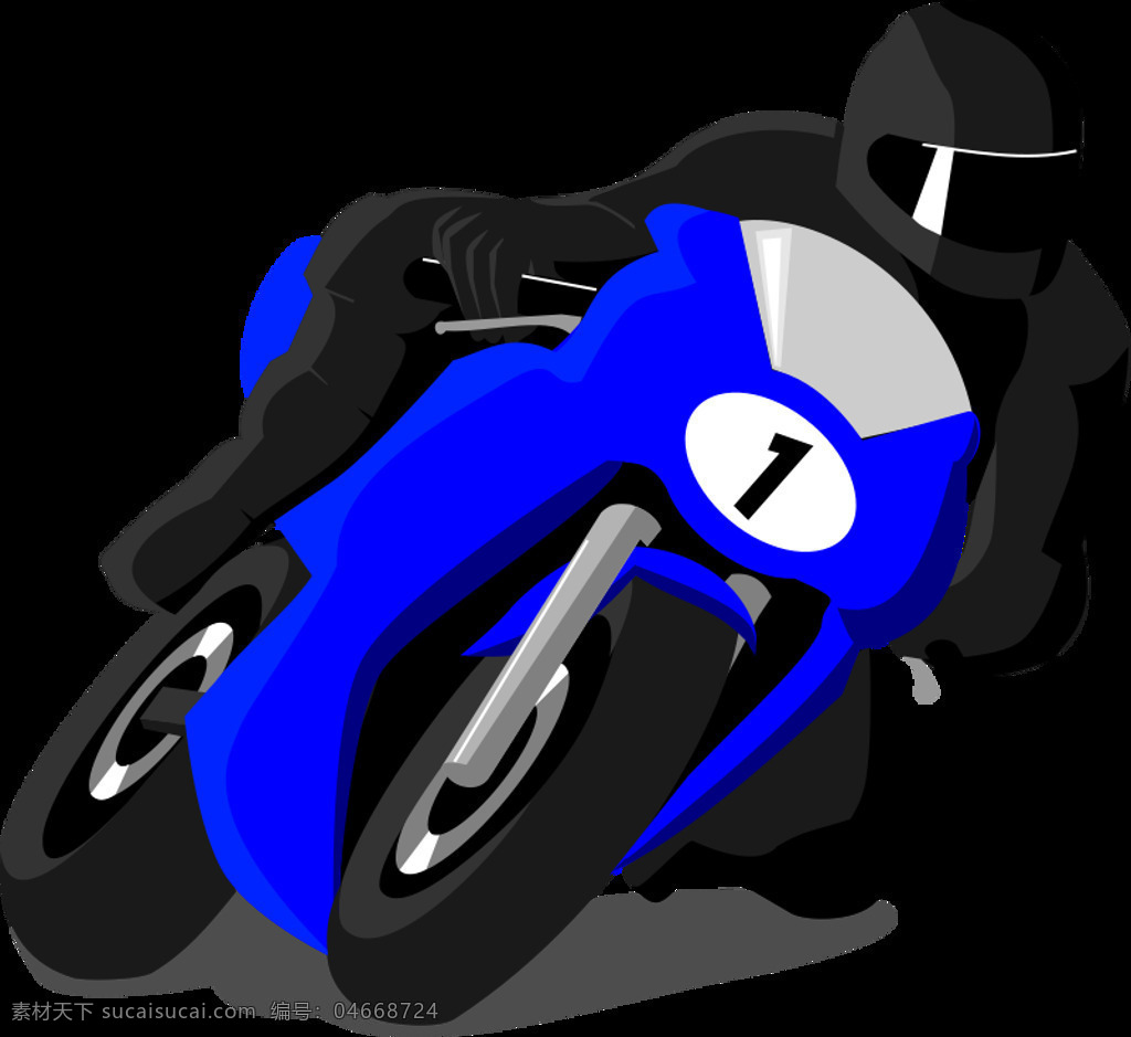 sportsbike 蓝色的 摩托车 赛车 自行车 插画集