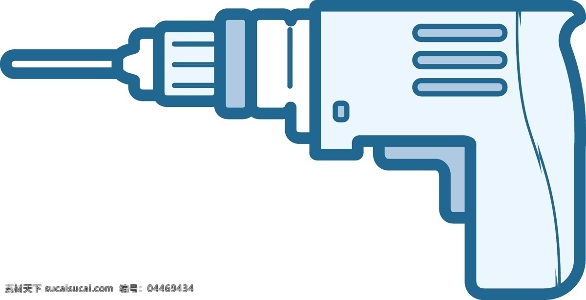 五金 电钻 扁平 图标 行业 工具 钻孔 线性 单色 填充 免扣 粗线条的 png图