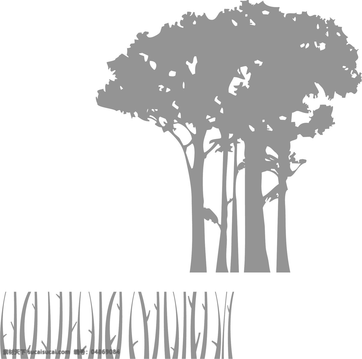 矢量树木 树木 雕刻树 树 树图案