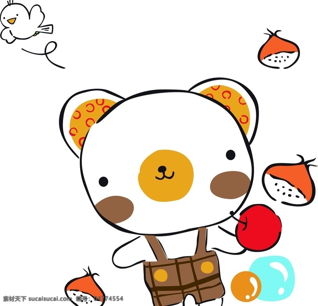 熊 动物 卡通 吉祥 小鸟 儿童 背景 小熊 宠物 利是 月历 挂历 小学 幼儿 运动 衬托 玩耍 飞 国外广告设计