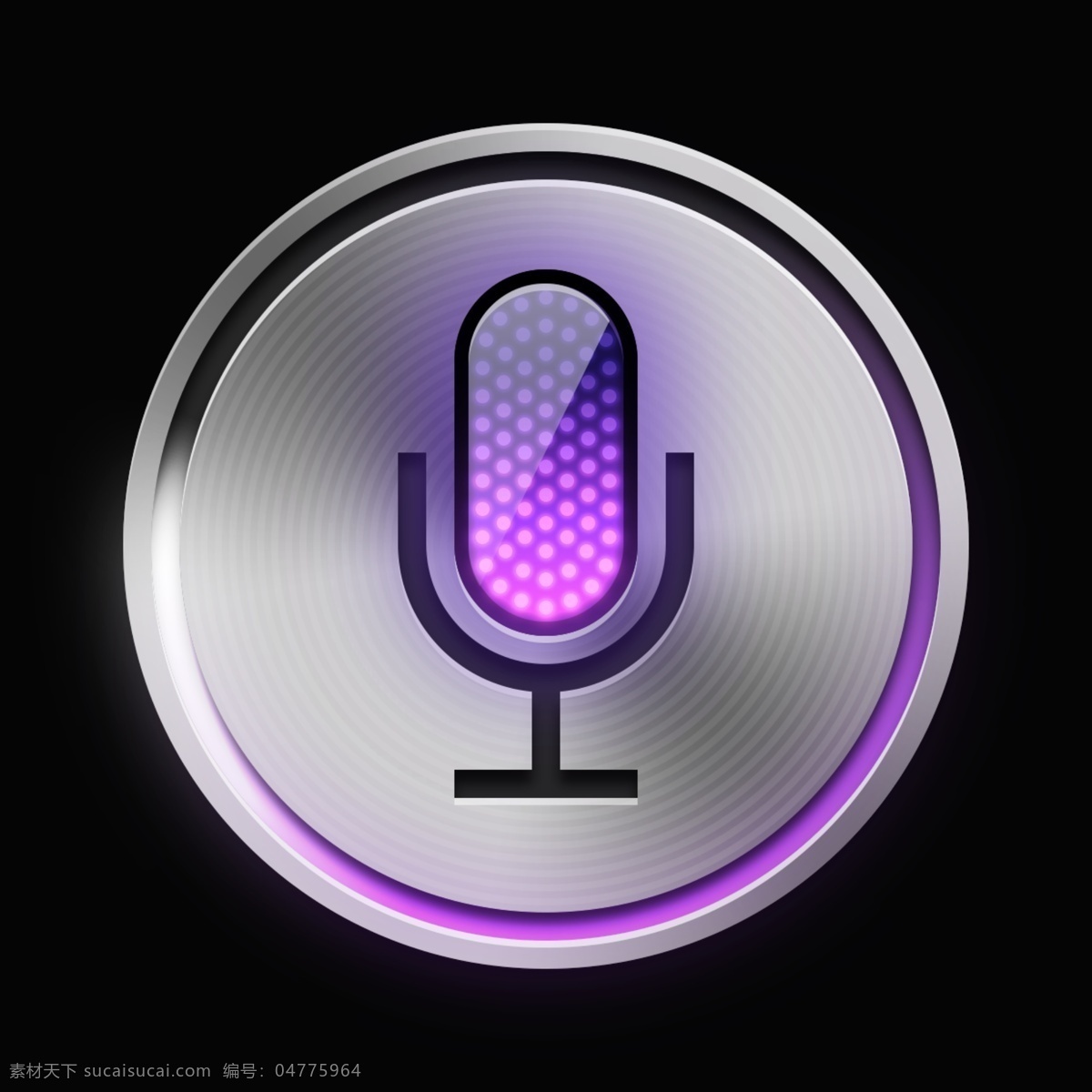 紫色 网页 ui 拉斯 话筒 金属 质感 图标 图标设计 icon icon设计 icon图标 网页图标 话筒图标 麦克风图标 麦克风 话筒icon