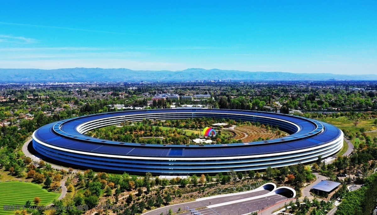 硅谷 苹果公司 总部 苹果公司总部 美国矽谷 美国硅谷 苹果 美国高科技 高科技公司 五百强公司 现代科技 科学研究