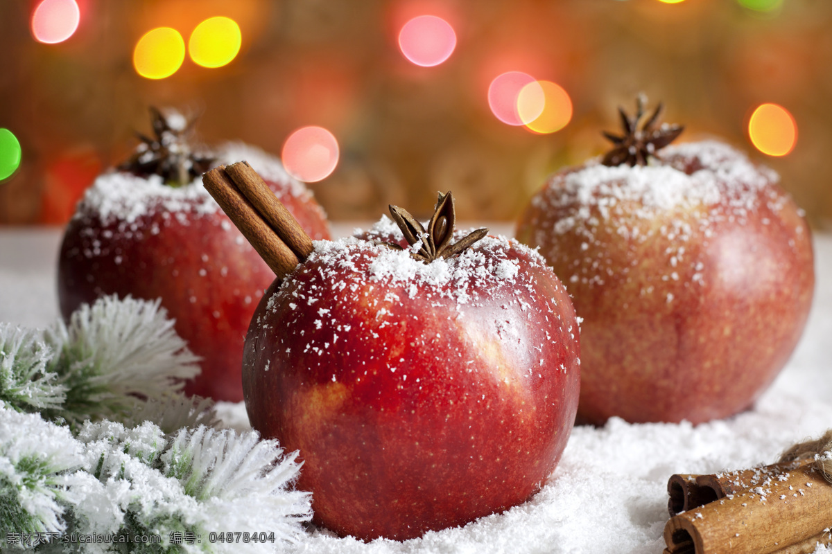 苹果 雪花 餐饮美食 八角 食物 美食 美食摄影 圣诞食物 圣诞食品 外国美食