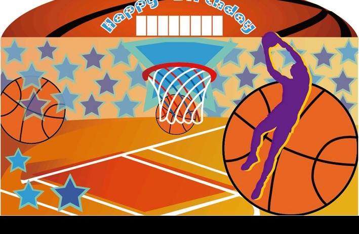 篮球背景板 蓝球 文化艺术 体育运动 矢量图库
