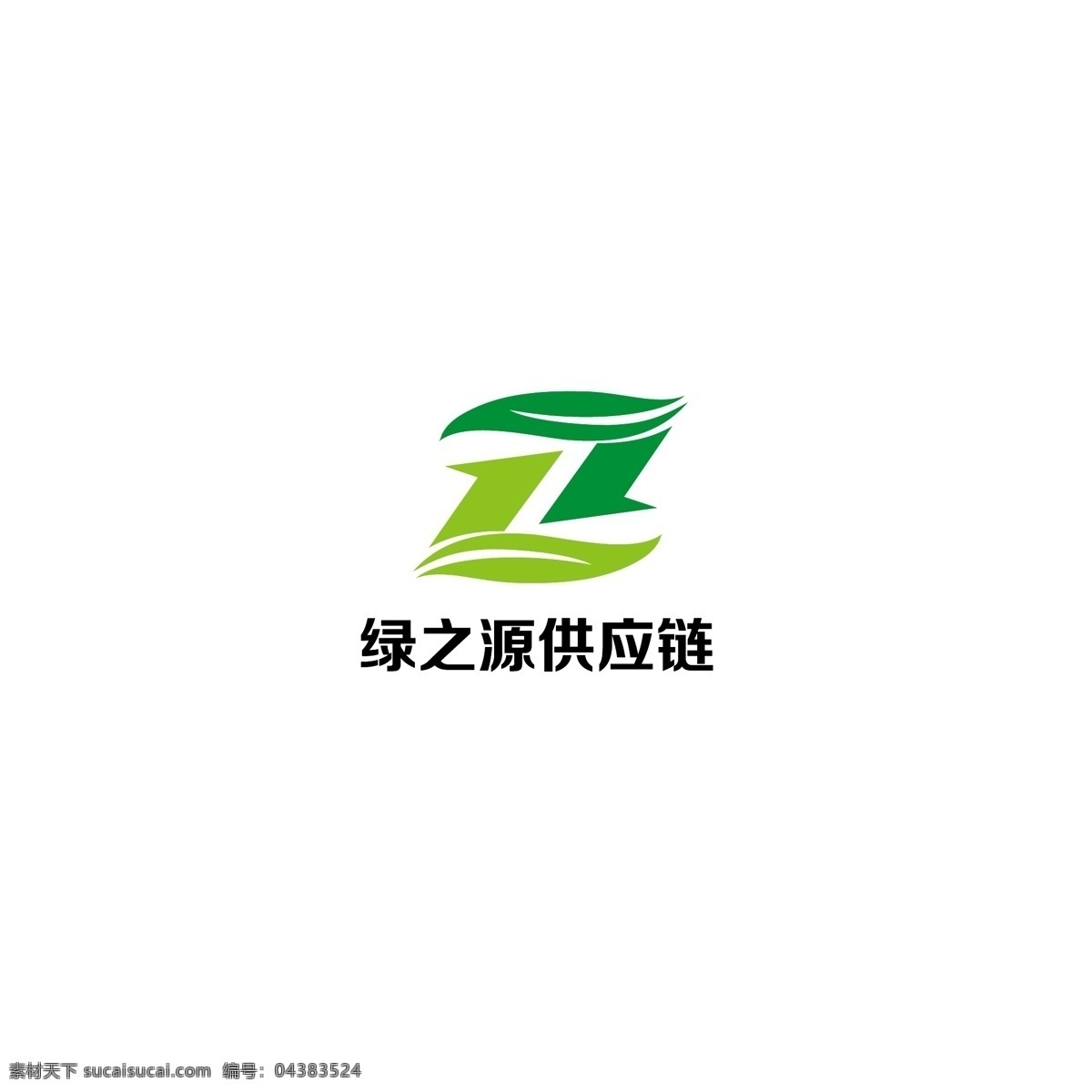 农业 logo 设计绿色 简约 字母z 字母l 叶子