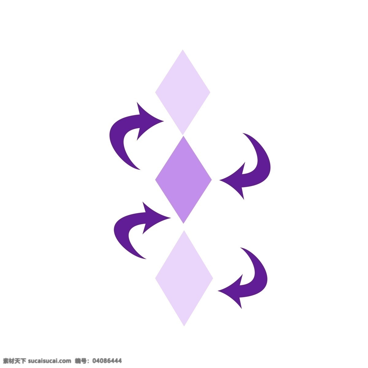 弯曲 箭头 创意 装饰 目录图表 信息 图表 商务 弯曲箭头装饰 菱形装饰 紫色 浅色