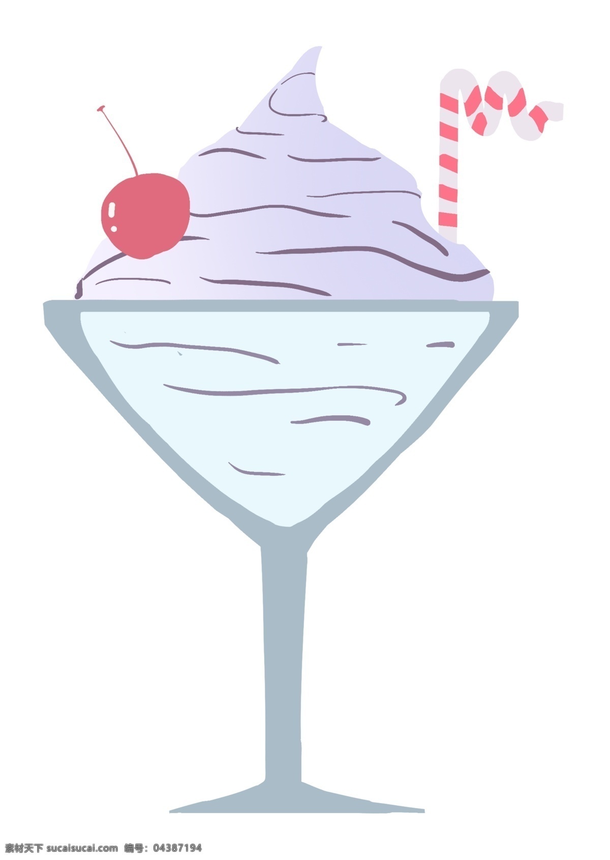 美味 小吃 冰淇淋 插画 红色的樱桃 卡通插画 小吃插画 美味插画 美食插画 食品插画 冰淇淋小吃