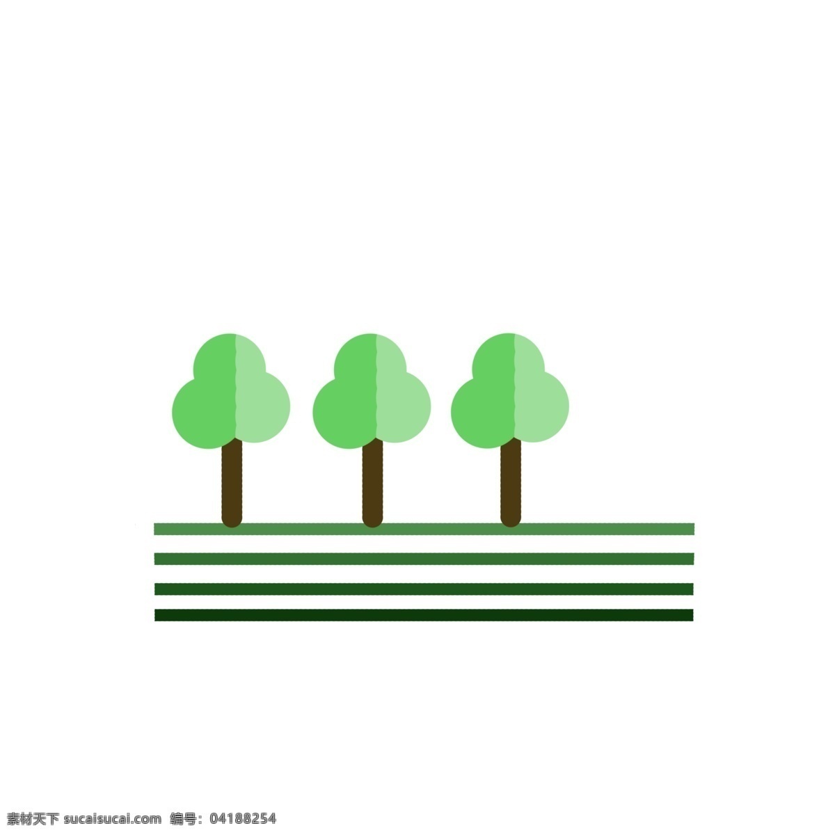 草地 通用 词 抽象 图案 通用词 抽象图案 绿色大树 抽象草地 草坪 卡通手绘 装饰图案 免扣图png