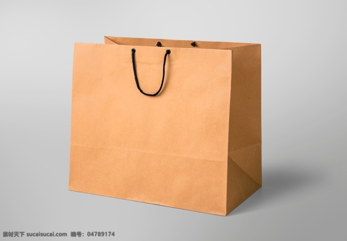 牛皮纸袋样机 纸袋 包装 袋子 立体 效果 合成 牛皮纸袋 样机