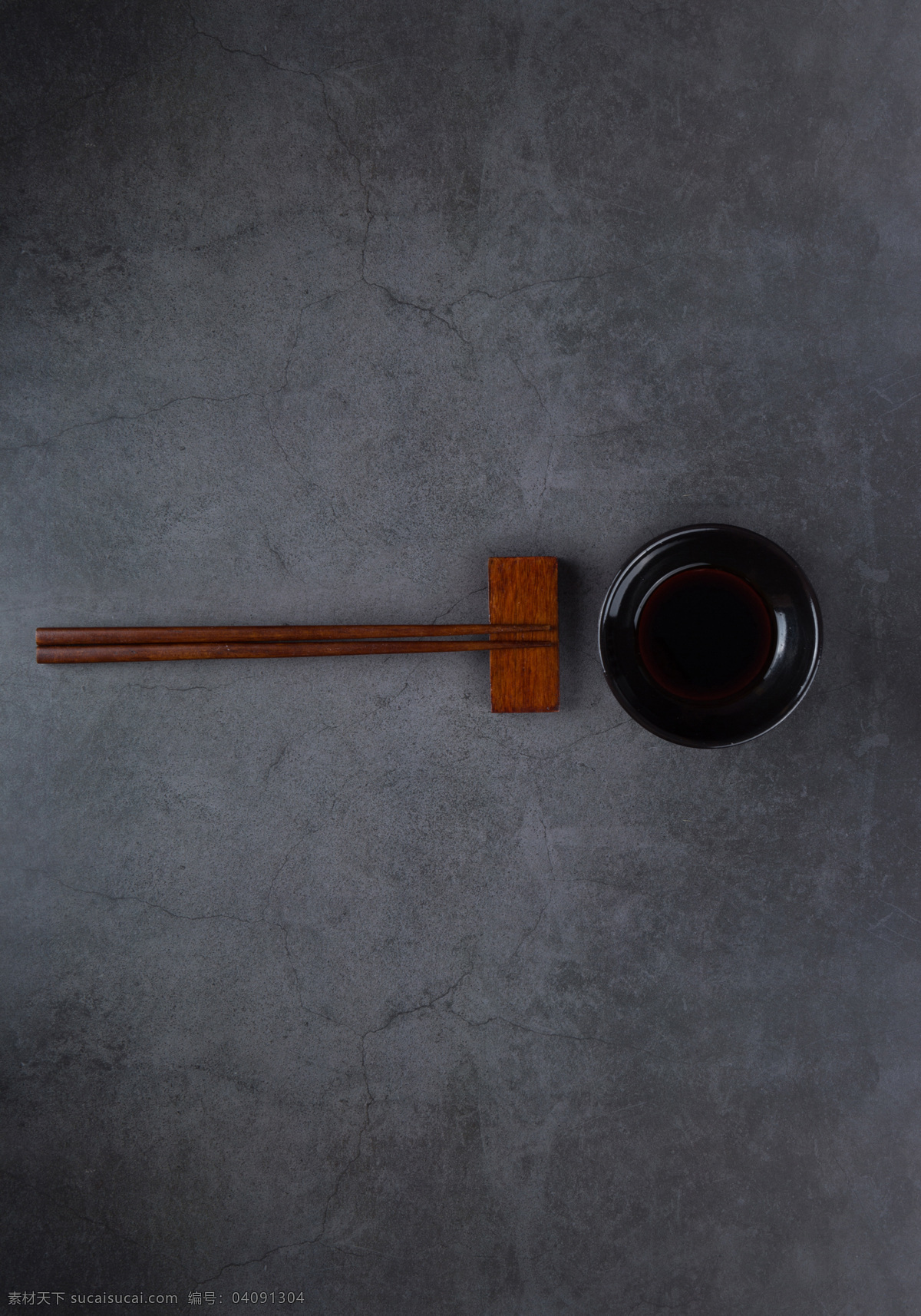 灰色背景碗筷 筷子 黑色 灰色 碗筷 高端 餐饮美食 餐具厨具