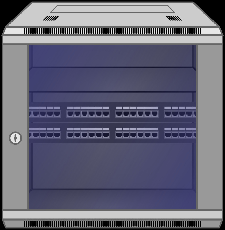 壁挂式网络架 类的 综合布线 计算机 图标 网络 架 svg 灰色