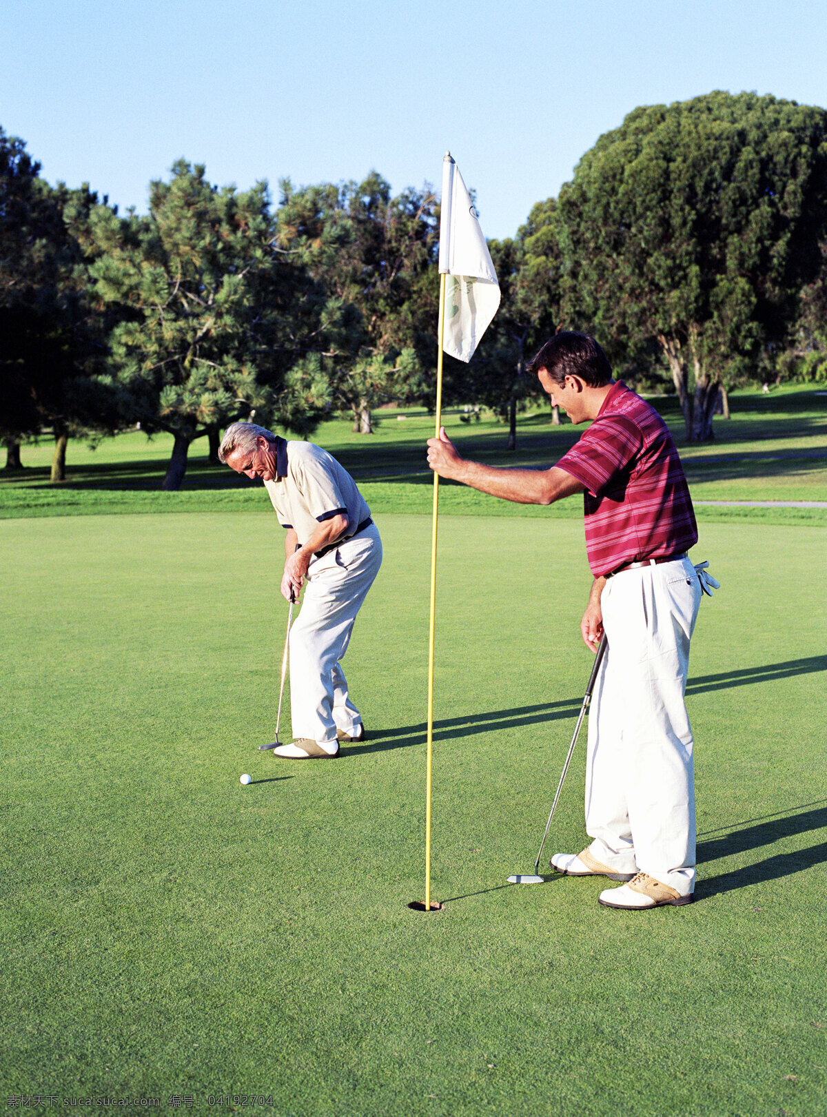 高尔夫球 两个 男人 打高尔夫球 高尔夫球杆 高尔夫球场 男性 外国男人 外国人物 体育运动 生活百科