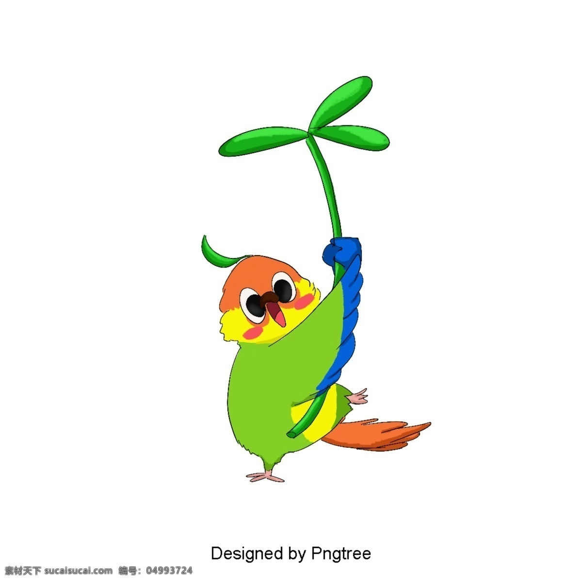 简单 手绘 花鸟 材料 卡通 鸟 植物 自然 图案 图形设计 颜色 动物 可爱