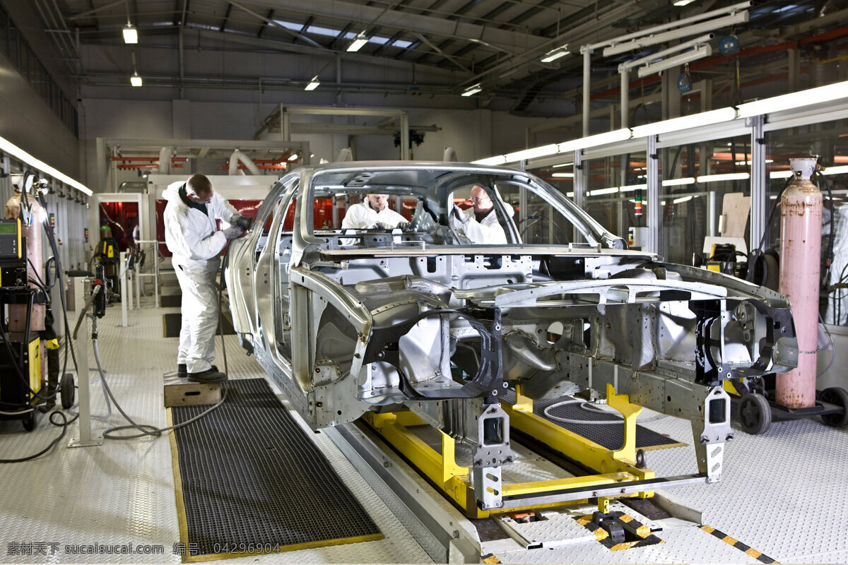 汽车工业 汽车 工厂 装嵌 工人 车间 工业生产 现代科技