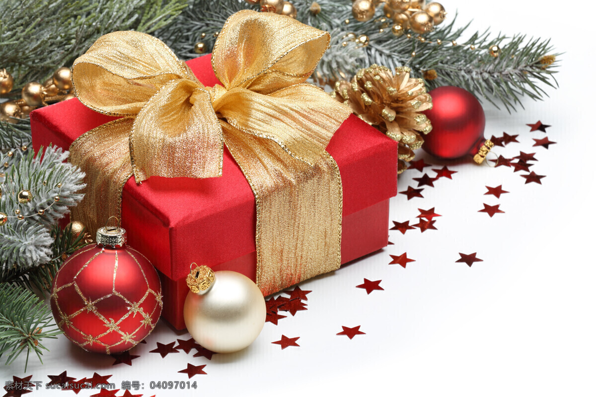 圣诞树 红色 礼物 盒 吊饰 礼物盒 蝴蝶结 圣诞节 节日庆典 生活百科