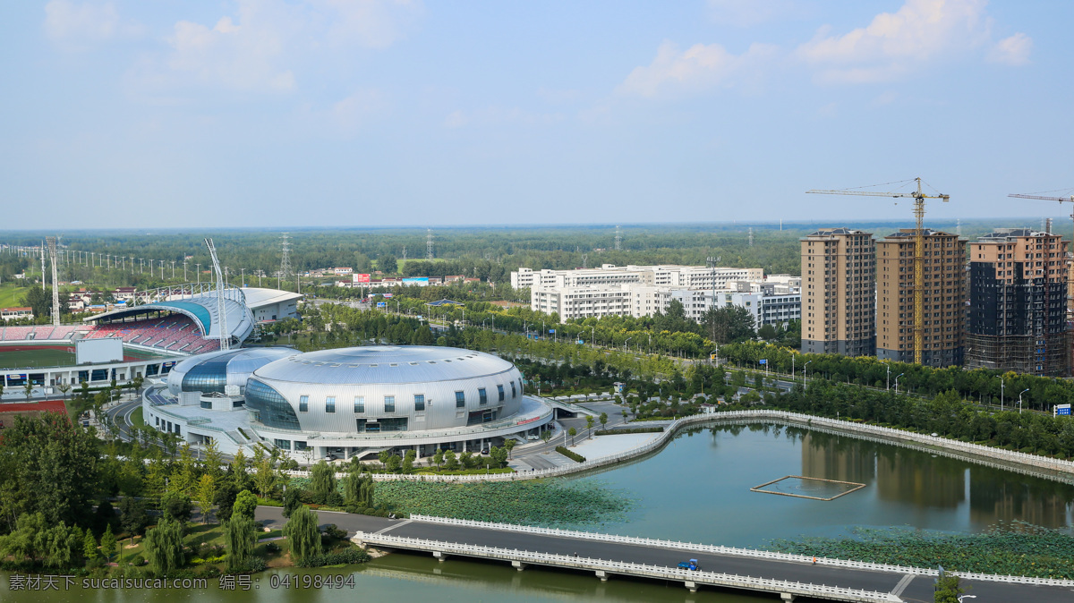 泗阳 奥林匹克公园 体育馆 建筑 俯瞰 城市摄影 建筑园林 建筑摄影