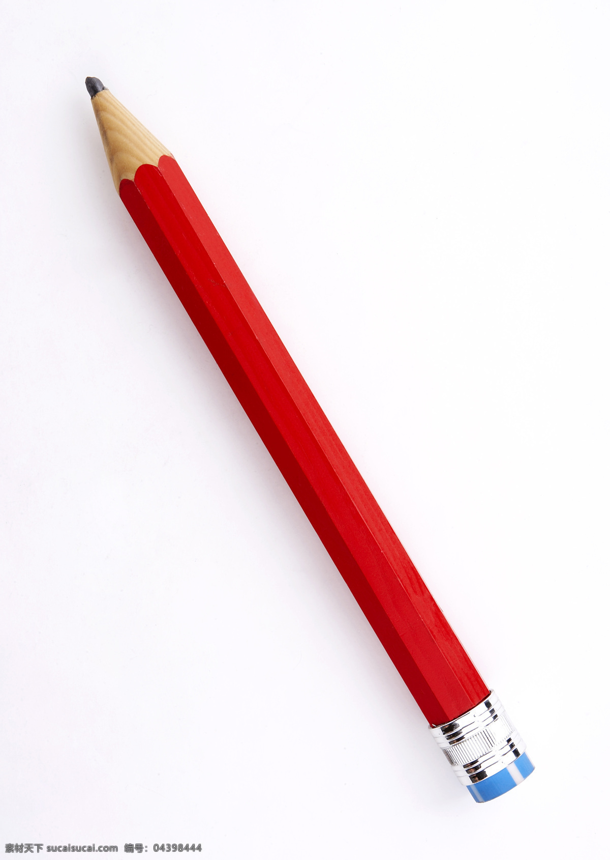 红色铅笔 焐 白色